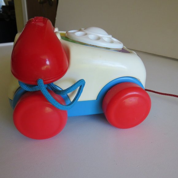 Fisher Price 1993 Telephone Pull Toy WORKS! read all descriptions & see pictures - Picture 9 of 13
